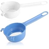 com-four® 2x Küchensieb aus Kunststoff - Puderzuckersieb - Feinmaschiges Sieb zum Backen - Mini Sieb für Tee, Kaffee, Kakao (2 Stück - blau/weiß)