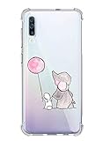 Oihxse Handyhülle Kompatibel mit Samsung Galaxy S7 Edge, Transparent Silikon Hülle Ultra Dünn Soft TPU Silicone Schutzhülle Cartoon Motiv Luftkissen Bumper Case Cover Durchsichtige