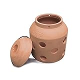 Bio Green ökologischer Terracotta-Frostwächter „FireFly“ | für kleine Gewächshäuser und Frühbeete | glasierte Ölschale im Deckel | Pilzform | ideal auch als Deko