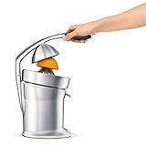 Sage Appliances SCP800 the Citrus Press Pro, Zitronenpresse, Rostfreiem Edelstahl, 45 (H) X 20 (B) X 18 (T) cm