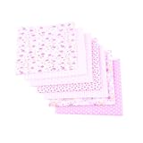 Baumwollstoff,7PCS Patchwork Stoffe Baumwolle,Stoffe zum Nähen,Baumwollstoff Meterware 50X50CM,Baumwollstoff Stoffpaket,Patchwork Stoffpaket zum Quilten für DIY Handwerk Scrapbooking Rosa