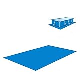 Shinyzone Rechteckiger Pool Grundtuch Bodenmatte 445 x 244 cm,Schwimmbecken Matte Faltbarer Wasserdichtes Teppichboden Polyester Pool Bodenplane für Aufblasbare Pools Oberirdische,Blau