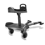 SEAAN Buggy Board mit Sitz, Kinderwagen Stehplattform, Buggyboard Kinderwagen Universal, Kompatibel mit Allen Kinderwagen, für Kinder von 2-6 Jahren (25 kg)