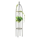 GardenMate® Rankhilfe Obelisk Bronze Höhe 190cm Ø 35cm Massiv Pulverbeschichtetes Stahl