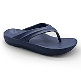 Pure Stride Therapeutische Flip-Flops, orthopädische Zehensandalen für Plantarfasziitis, Mittelfuß- und Fersensporn, Schmerzlinderung und Fußgewölbeunterstützung, Marineblau, Größe 42