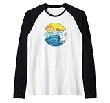 Sonnensalz Surf Vintage Surfer Geschenk Retro Strand Ästhetik Raglan