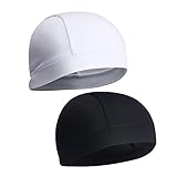 CUTICATE 2er Laufmütze Sportmütze, Running Mütze Unterziehmütze, Fahrradhelm Motorrad Helmmütze, atmungsaktive Cap Kopfbedeckung für Skifahren Radfahren Snowboarden Outdoor