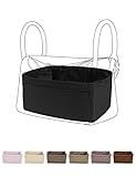 DGAZ Seide Taschen Organisator, luxuriöse Handtaschen Organizer, Damen bag in bag Organizer innentaschen passend für Lindy 19/26/30/34 Taschen (Schwarz, LD34)