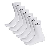 adidas 6 Paar Performance CUSHIONED CREW 3p Tennissocken Sportspocken Unisex , Farbe:White, Socken & Strümpfe:43-45