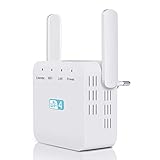 WLAN Verstärker WLAN Repeater 300 Mbit/s 2,4 GHz WiFi Verstärker Supports 35 Gevices, WiFi Repeater Mit LAN Port, WLAN Extender Booster kompatibel mit Allen WLAN Geräten