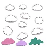 joy at home 10 Stück Wolken Ausstecher Cloud Fondant Cutter Cookies Kuchenschneider für Backraum Café Geburtstags Hochzeitstorte, Sonne, Runder, Wolkenform, HOMEJOY01