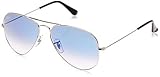 Ray Ban Sonnenbrille Aviator, 58 mm, Gestell: Silber, Gläser: Blauer Grad