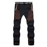 Asija Herren Wanderhose Wasserdicht Outdoorhose Winddicht Gefüttert Softshellhose Skihose Snowboardhose Warm Gefüttert Warm Winter Trekkinghose Atmungsaktiv Mesh