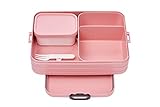 Mepal Bento-Lunchbox Take A Break Nordic pink Large – Brotdose mit Fächern, geeignet für bis zu 8 Butterbrote, TPE/pp/abs, 0 mm