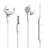 Hochauflösende In-Ear-Kopfhörer mit Kabel, extra Bass, geräuschisolierend, mit Mikrofon, für iPhone, iPod, iPad, MP3, Huawei, Samsung, leichte Kopfhörer mit Lautstärkeregler, 3,5 mm Klinkenstecker