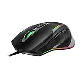 Geeignete Büro- und Mäuse 7-Farben-atmende Gaming-DPI-Mäuse Ergonomisch für Desktop-Laptop-Computer mit Hintergrundbeleuchtung GM30 1000-6400 Maus Der Maus (Black, One Size)