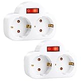 JAMBER Adapter mit Steckdosen(2 Pack)