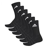 adidas 6 Paar Cushion Crew Socken, Black, L