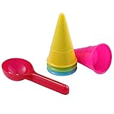 Gadpiparty 10 Stücke Kinder EIS Sandset Strandspielzeug Eiskegel Schaufel Model Kinder Meeres Sandform Eiszapfen Scoop Outdoor- Spielzeug für Kleinkinder ( Zufällige Farbe )