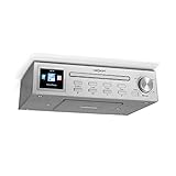 oneConcept Streamo Chef Küchenradio, Unterbau-Radio, CD-Player, Bluetooth, Internetradio: über 14.000 Radiostationen, 2,4' HCC Display, WiFi, App Control, Sleeptimer, Weckfunktion, Silber