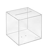 Losbox aus Acrylglas in 150x150x150mm - Zeigis® / Spendenbox/Aktionsbox/Gewinnspielbox/transparent/durchsichtig/Acryl/Plexiglas®