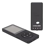 1,8 Zoll MP3 Player, Unterstützt 64 GB Speicherkarte, Eingebauter Wiederaufladbarer Akku, Unterstützt Musik, Videos, Bilder, Aufnahmen, Dokumente, Spiele, Das Beste Geschenk für Kinder(Schwarz)