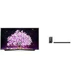 LG OLED55C17LB TV 139 cm (55 Zoll) OLED Fernseher (4K Cinema HDR, 120 Hz, Twin Triple Tuner) [2021] & LG DS90QY Soundbar(570W) mit kabellosem Subwoofer & MERIDIAN-Technologie, Dark Steel Silver [2022]