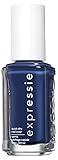 essie Schnelltrocknender Nagellack „expressie“, Vegane Formel ohne Inhaltsstoffe tierischen Ursprungs, Nr. 445 left on shred, Blau, 1 x 10 ml