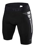 TCA Herren CarbonForce Pro Thermo Kompression Unterwäsche Shorts - Schwarz/Schwarz, L