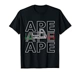 APE 50 Dreirad APE TM Italien Fahne Ape Herzschlag T-Shirt