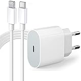 iPhone Schnellladegerät, 20W USB C Ladestecker mit 1m USB C Ladekabel USB C Ladegerät,Netzteil Schnellladegerät,Netzstecker, Ladeadapter,Ladestecker fur iPhone 14/14Plus/14Pro/14Pro Max,13,12,11,iPad