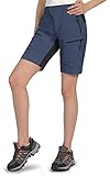 Cycorld MTB Shorts Damen MTB Hose, Lose Passen Radhose Reißverschluss Taschen Fahrradhose Damen Mountainbike Shorts (Navyblau, S)