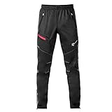 ROCKBROS Lange Hose Sporthose Winter Fahrradhose für Herren Damen mit Fleecefutter, Schwarz, M-4XL