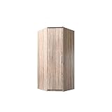 Fabryka Mebli Idźczak Schwebetürenschrank Szantal, eleganter Kleiderschrank Drehtürenschrank Eckkleiderschrank Schrank, Schlafzimmerschrank, Schiebetüren, Modern Design (Sonoma/Sonoma)