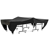 Nofaner Tischtennis Abdeckung, Schutzhülle Tischtennisplatte Wasserdicht Abdeckhülle mit Tasche, Tischtennis Plane für Außen Outdoor und Indoor 280x153x73cm 190T schwarz langlebig verschleißfest