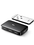 UGREEN HDMI Switch 4K 3 IN 1 Out HDMI Splitter Automatisch HDMI Verteiler Fernbedienung HDMI Umschalter unterstützt 4K, 3D, HDR für TV Stick, TV, PC, Spielkonsole, Switch, PS5/4, Xbox, Blu-Ray-Player