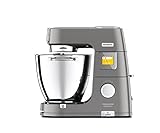 Kenwood Titanium Chef Patissier XL KWL90.034SI – Küchenmaschine mit integrierter Waage & 7 L Rührschüssel mit Wärmefunktion, 1400 Watt, inkl. 4-teiligem Patisserie-Set, silber