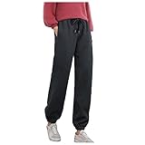 Freizeithose Damen Langgröße Stoffhose Yogahose Loose Fit Sweatpants Mode Freizeithosen GroßE GrößEn Relaxhose Elastischer Bund Pumphose Elegant Hohe Taille Sweathosen Schnell Trocknende Trackpants