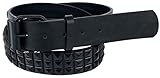 Black Premium by EMP Studded Belt Unisex Gürtel Used Look schwarz 100 cm