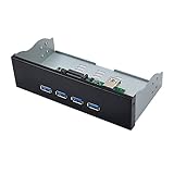 Whisverse 5,25 Zoll Desktop PC Front Panel Docking Station VL820 USB3.1 Gen 2 Vier-Port Typ-A Hub mit 15Pin SATA Power Anschluss