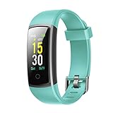 LEUYA Frauen Männer Fitness Trackers.Ip67waterproof Smart Watch, Fitness Uhr Schrittzähler Fitness Armband Mit Stoppuhr Sport GPS Schlaf,Blau