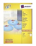 AVERY Zweckform L7676-100 selbstklebende CD-Etiketten (200 blickdichte CD-Aufkleber, Ø 117mm auf A4, SuperSize, Papier matt, bedruckbare Klebeetiketten für alle A4-Drucker) 100 Blatt, weiß