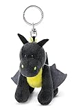 NICI 47992 Schlüsselanhänger Drache Dragor schwarz-gelb 9cm stehend Dragonia