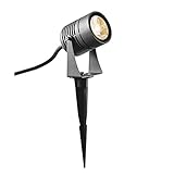 SLV LED SPIKE, LED Outdoor Erdspießleuchte, anthrazit, IP55, 3000K, 40°