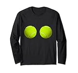 Tennisball Boobs Lustiges T-Shirt Sport Liebhaber Lustiges Tee Langarmshirt