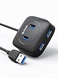 USB Hub 3.0 - QUUGE USB 3.0 Verteiler mit 55cm Verlängerungskabel 4-Port USB 3.0 Hub Mini für PS4, PC Laptop, MacBook, Surface, XPS, PC, Flash Drive, Mobile HDD und mehr