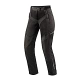 SHIMA JET LADY Motorradhose Damen - Sommer, Verstärkte, Adventure, Touren Biker Hose Damen aus Mesh mit Wasserdichter Membran, CE Knie Protektoren (Schwarz, M)