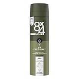 8X4 Men N°8 Wild Oak Anti-Transpirant-Spray (150 ml), Deospray für Männer mit holzigem Duft, Herren Deodorant mit zuverlässigem 48h Anti-Transpirant-Schutz