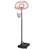 Basketballkorb, Transportable Basketballständer für Kinder, Höhenverstellbar, Tragbarer Basketballanlage mit Rädern, verstellbare Korbhöhe 160 bis 210 cm, zum , für Indoor und Outdoor