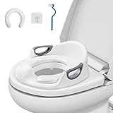 Toilettensitz Kinder, WC Sitz Kinder Mit Spritzschutz , Baby Sitz Anti-Rutsch Polster Kloaufsatz, Toilettentrainer Grau